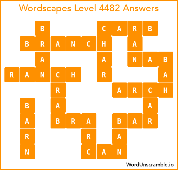 Wordscapes Level 4482 Answers