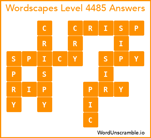 Wordscapes Level 4485 Answers