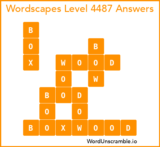 Wordscapes Level 4487 Answers