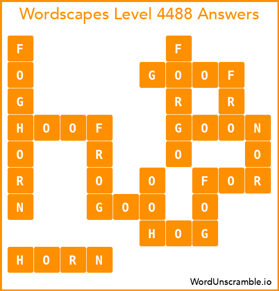 Wordscapes Level 4488 Answers
