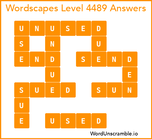Wordscapes Level 4489 Answers