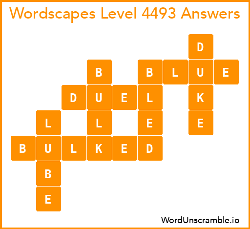 Wordscapes Level 4493 Answers