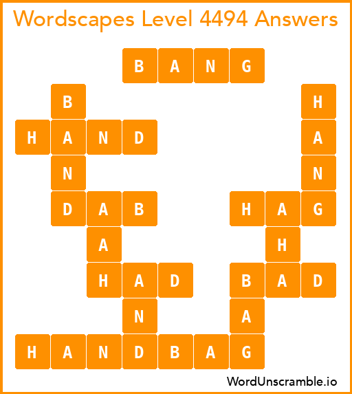 Wordscapes Level 4494 Answers