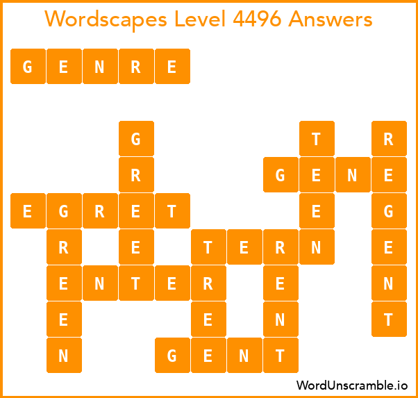 Wordscapes Level 4496 Answers