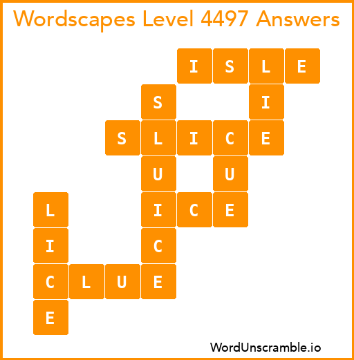 Wordscapes Level 4497 Answers