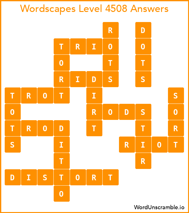 Wordscapes Level 4508 Answers