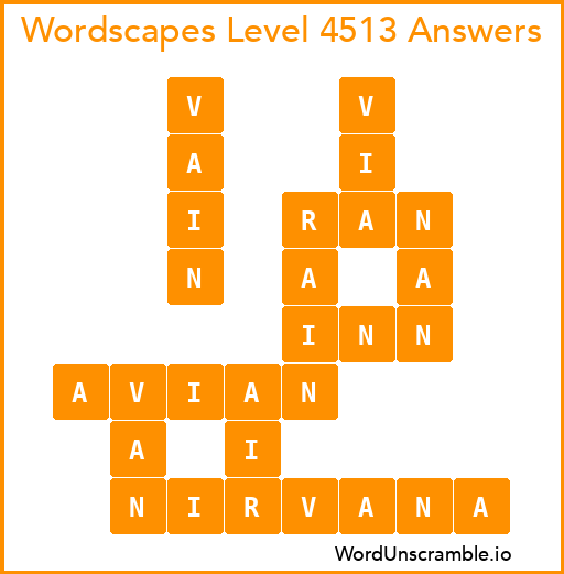Wordscapes Level 4513 Answers