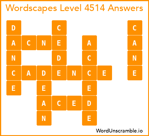Wordscapes Level 4514 Answers