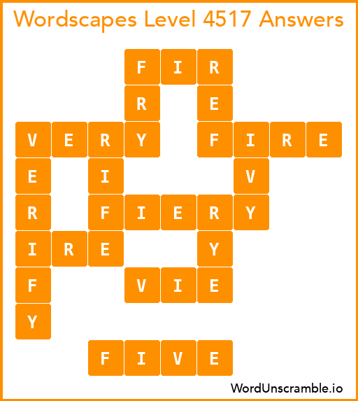 Wordscapes Level 4517 Answers