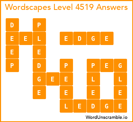 Wordscapes Level 4519 Answers