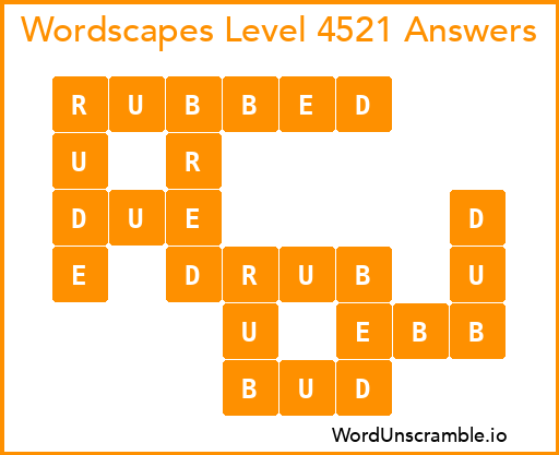 Wordscapes Level 4521 Answers