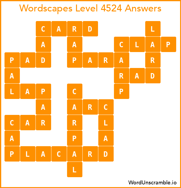 Wordscapes Level 4524 Answers