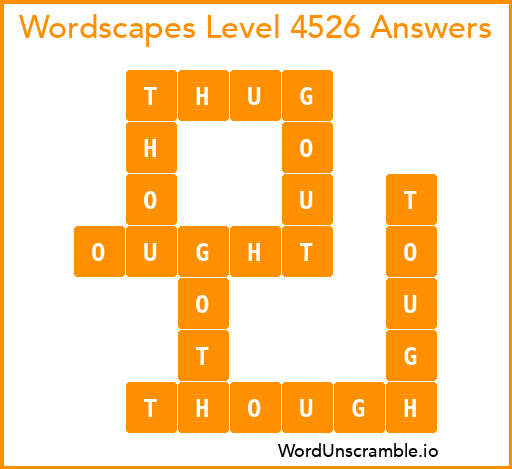 Wordscapes Level 4526 Answers