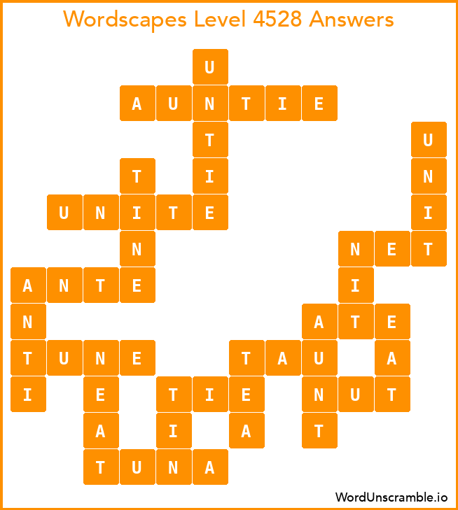 Wordscapes Level 4528 Answers