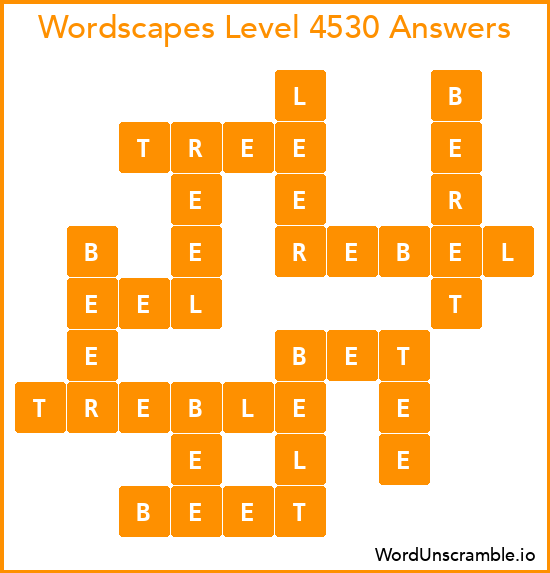 Wordscapes Level 4530 Answers