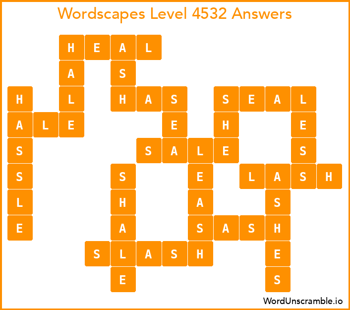 Wordscapes Level 4532 Answers
