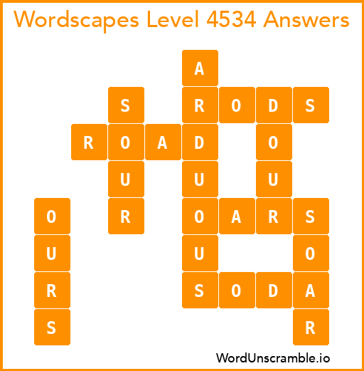 Wordscapes Level 4534 Answers