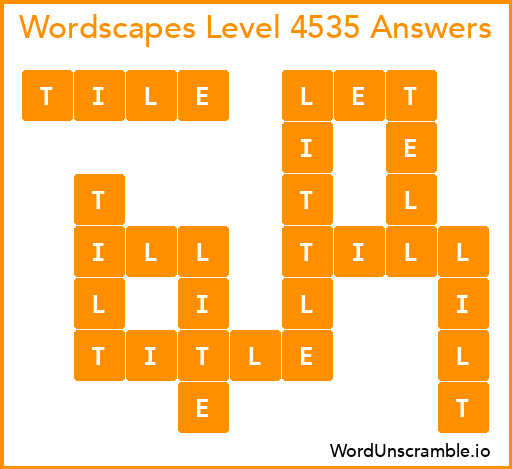 Wordscapes Level 4535 Answers