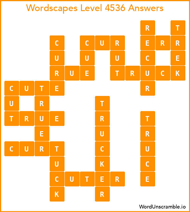 Wordscapes Level 4536 Answers