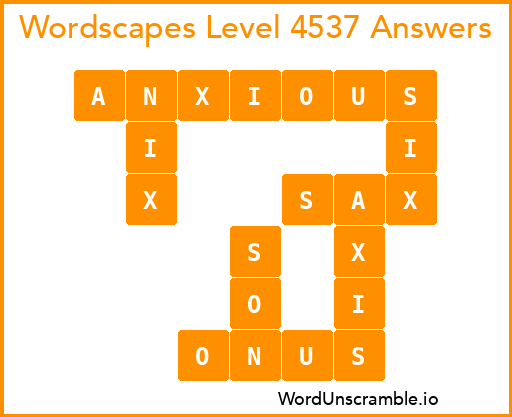 Wordscapes Level 4537 Answers