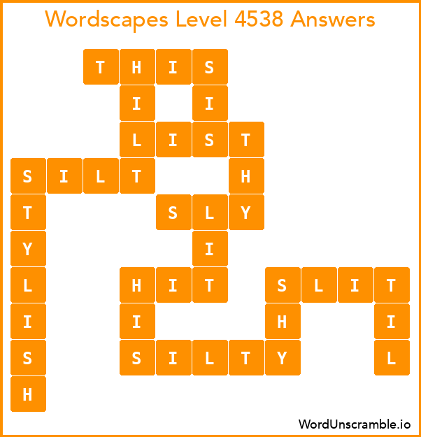 Wordscapes Level 4538 Answers