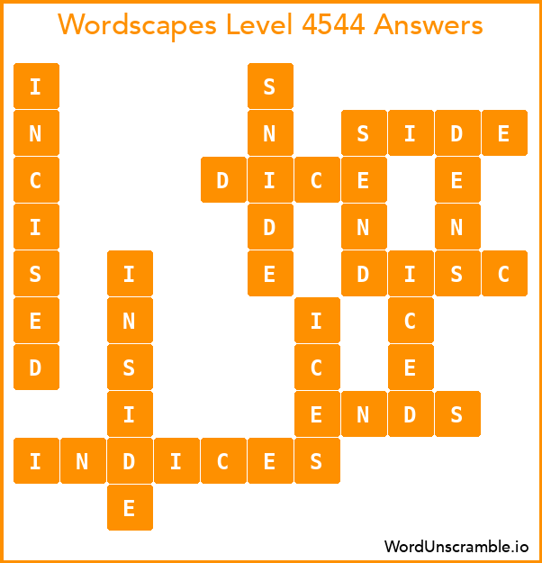 Wordscapes Level 4544 Answers