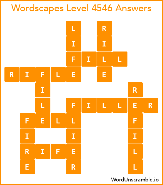 Wordscapes Level 4546 Answers