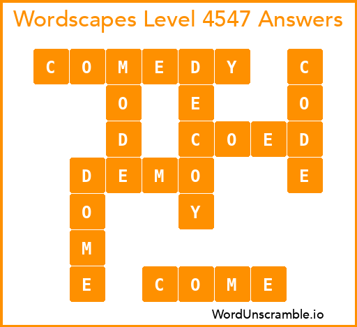 Wordscapes Level 4547 Answers