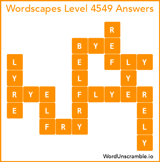 Wordscapes Level 4549 Answers