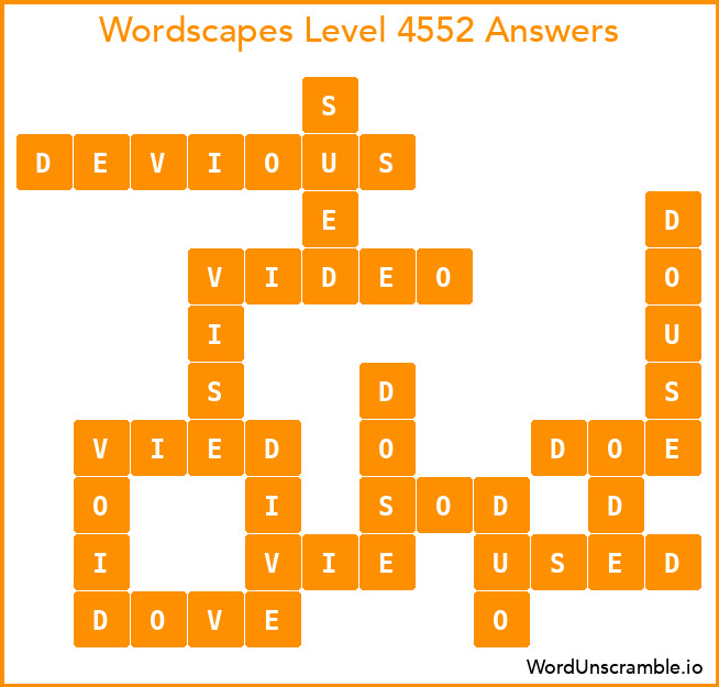 Wordscapes Level 4552 Answers