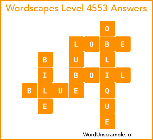 Wordscapes Level 4553 Answers