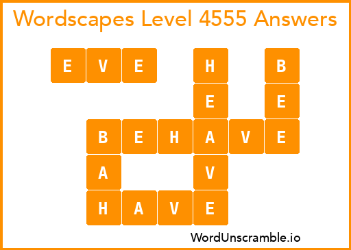 Wordscapes Level 4555 Answers