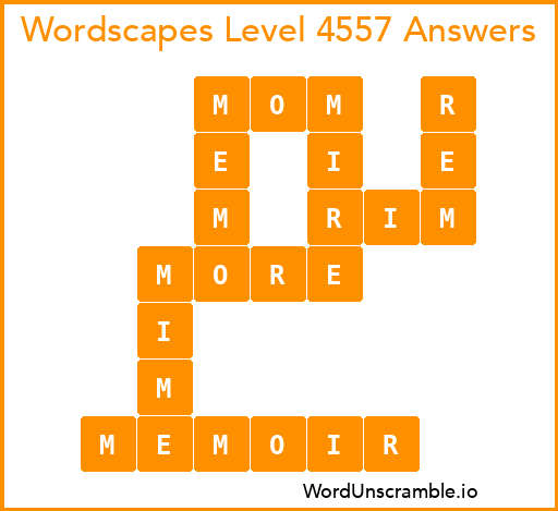 Wordscapes Level 4557 Answers