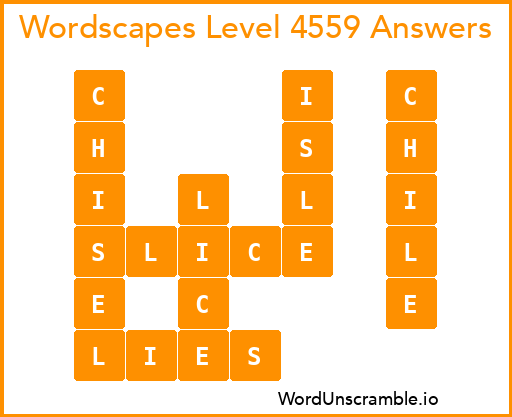 Wordscapes Level 4559 Answers