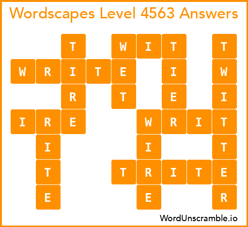 Wordscapes Level 4563 Answers