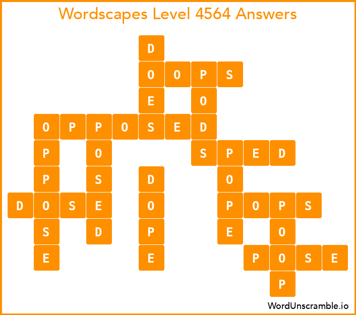 Wordscapes Level 4564 Answers