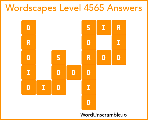 Wordscapes Level 4565 Answers