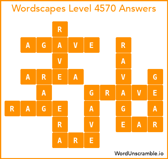 Wordscapes Level 4570 Answers