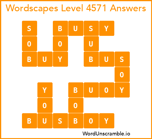 Wordscapes Level 4571 Answers