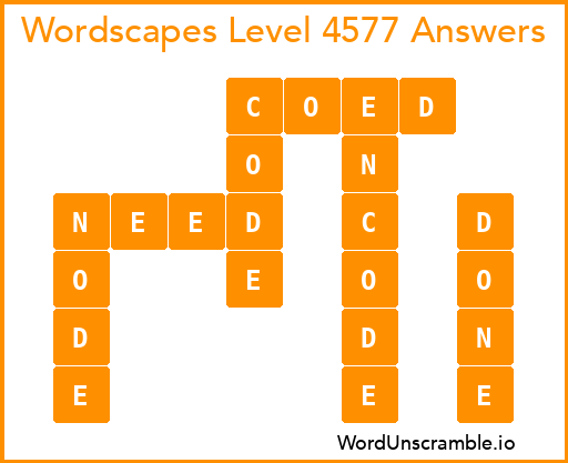 Wordscapes Level 4577 Answers