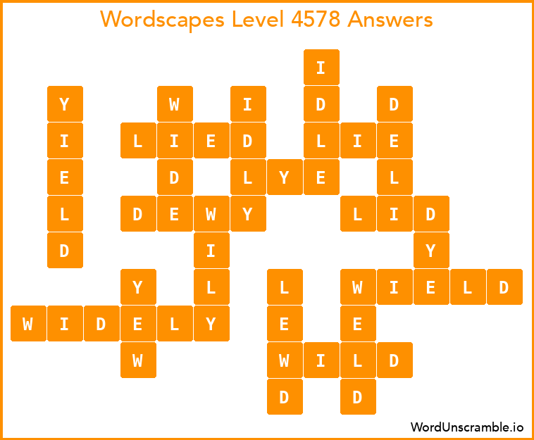 Wordscapes Level 4578 Answers