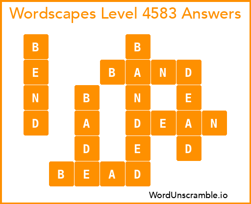 Wordscapes Level 4583 Answers