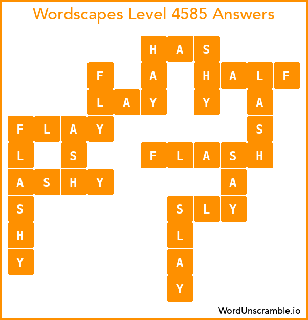 Wordscapes Level 4585 Answers