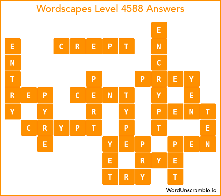 Wordscapes Level 4588 Answers