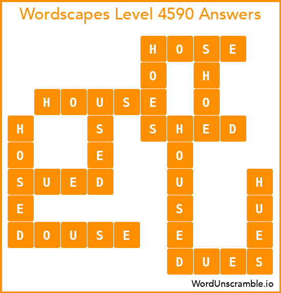 Wordscapes Level 4590 Answers