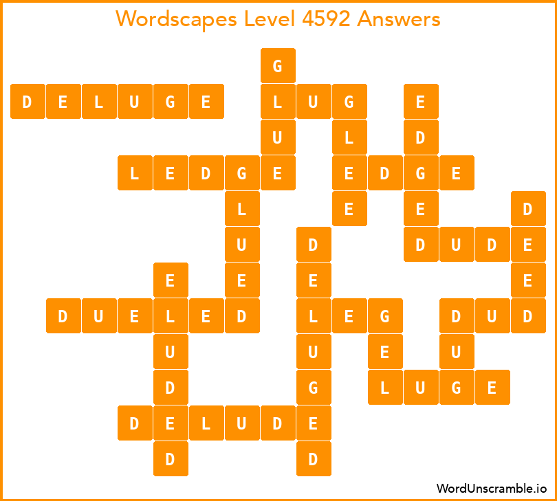 Wordscapes Level 4592 Answers