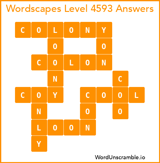 Wordscapes Level 4593 Answers