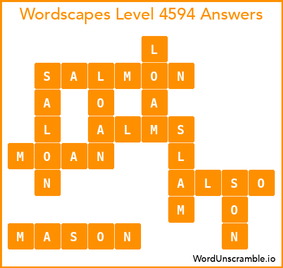Wordscapes Level 4594 Answers