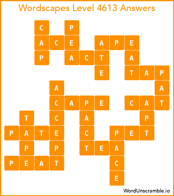 Wordscapes Level 4613 Answers