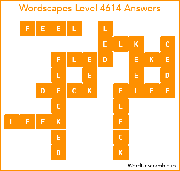Wordscapes Level 4614 Answers
